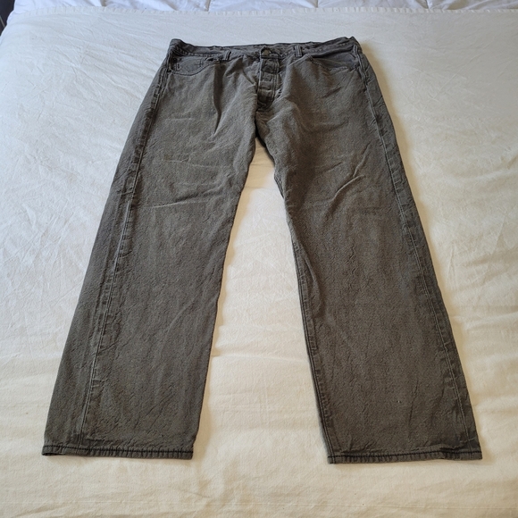 Levis 501xx Mens Jeans Straight Mid Rise Size 40x32 Button Fly Gray - Picture 1 of 6